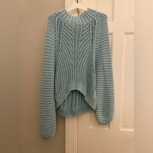 FREE PEOPLE BLUE LONG SLEEVE TURTLENECK SWEATER MEDIUM